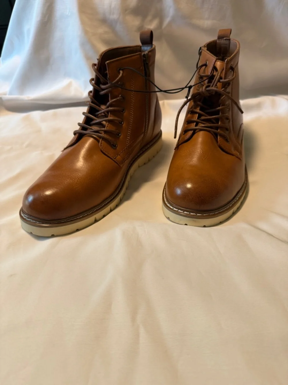 Steve Madden P-Broome Brown Lace Up Boots Mens Size 12M NWOT